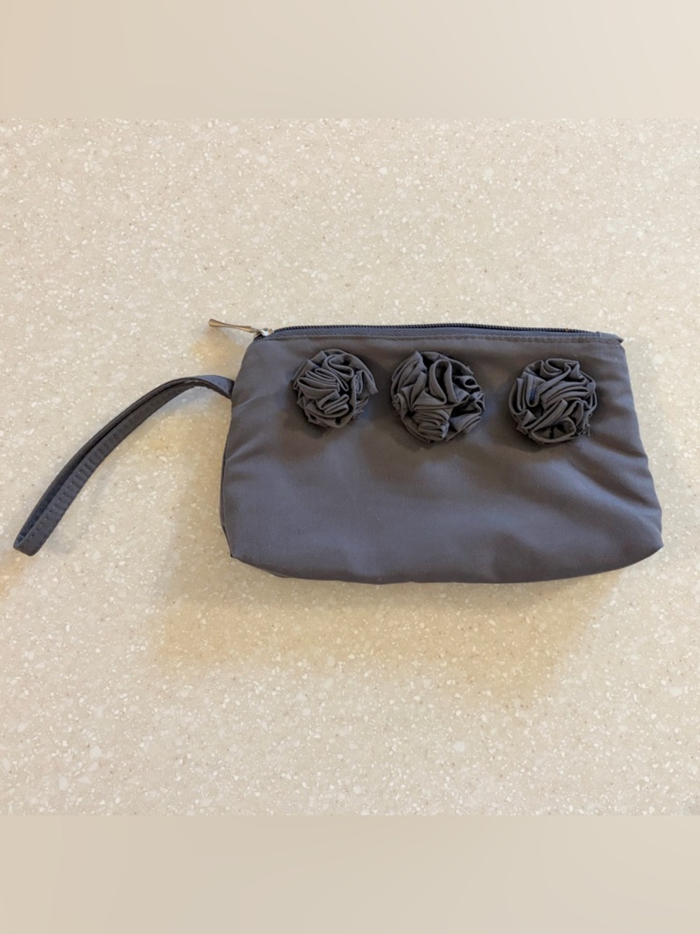 Joy Susan Gray Flowers Wristlet
